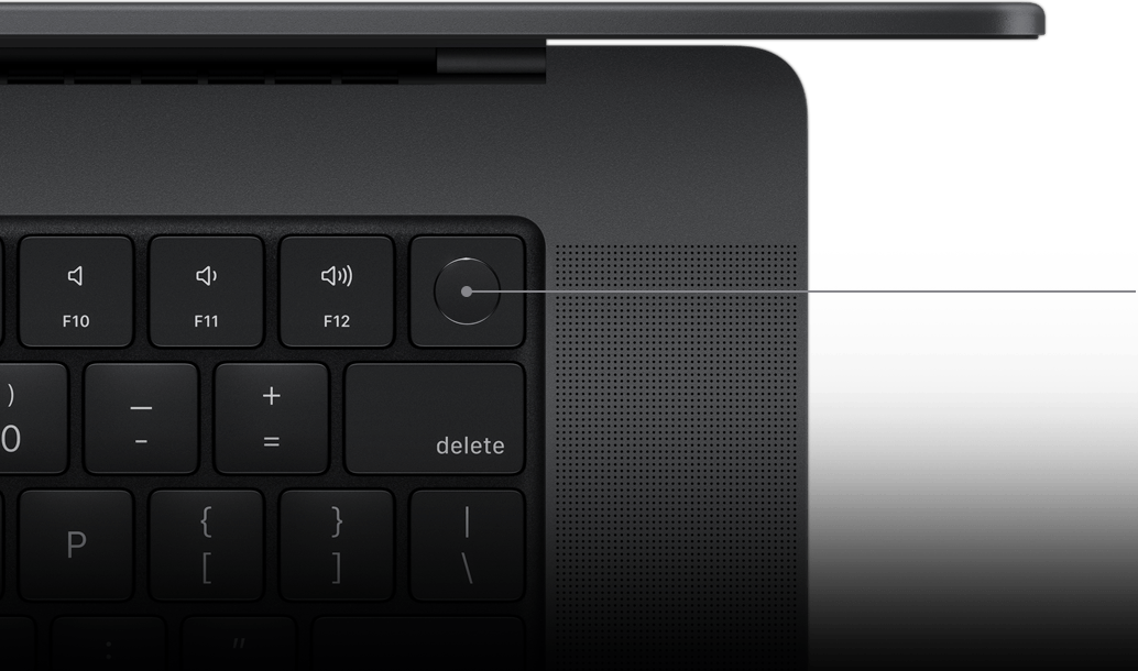 Ubicación de la tecla de Touch ID en el Magic Keyboard.
