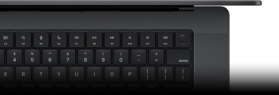 Vista superior del Magic Keyboard con Touch ID.